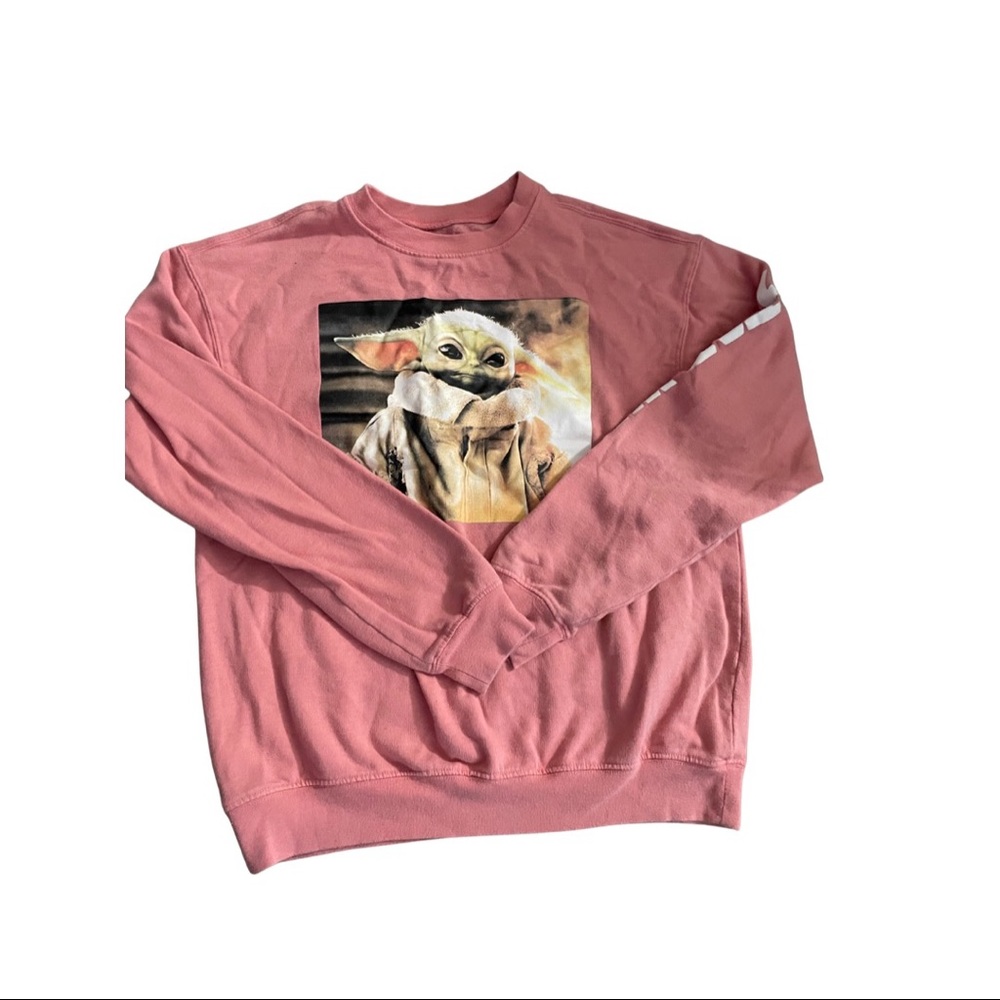 Pink Baby Yoda Sweat Shirt